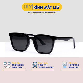 Kính mát vuông nam nữ LILY EYEWEAR mắt vuông chống UV400 nhựa cao cấp thời trang BST Hè Maty