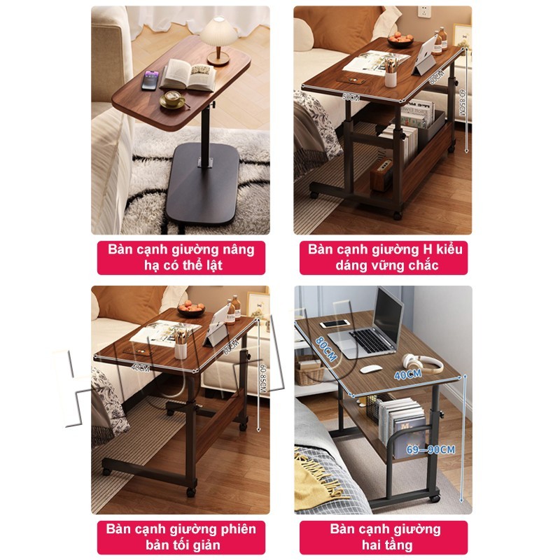 HUHU Bàn làm việc đa năng có thể điều chỉnh độ cao phù hợp cho học sinh có bánh xe di động | BigBuy360 - bigbuy360.vn