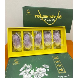 Trà Sen Tây Hồ 5 Bông chuẩn vị- Hộp Túi Trà Ép Nhũ Sang Trọng - Trà Sen Chất Lượng Cao