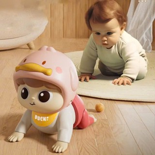  Đồ chơi búp bê bò em bé bò cho bé sơ sinh tập bò phát nhạc nói Mommy Daddy hỗ trợ phát triển đa giác quan 