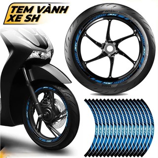 Tem Vành Phản Quang Dán Xe SH Chất Liệu Decal Dán Vành Mâm SH 150i 125i 350i 2017-2025
