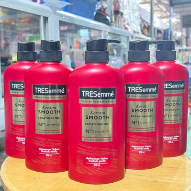 Dầu Gội TRESemme Thái Lan KERATIN SMOOTH 370ml màu đỏ (CHÍNH HÃNG THÁI LAN)
