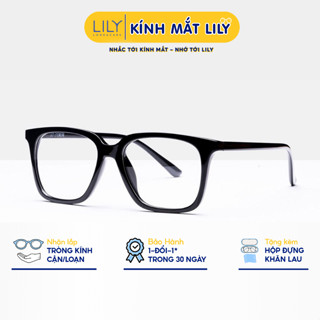 Kính Mắt Nam Nữ LILY EYEWEAR Mắt Vuông Chất Liệu Nhựa Màu Sắc Thời Trang C0001