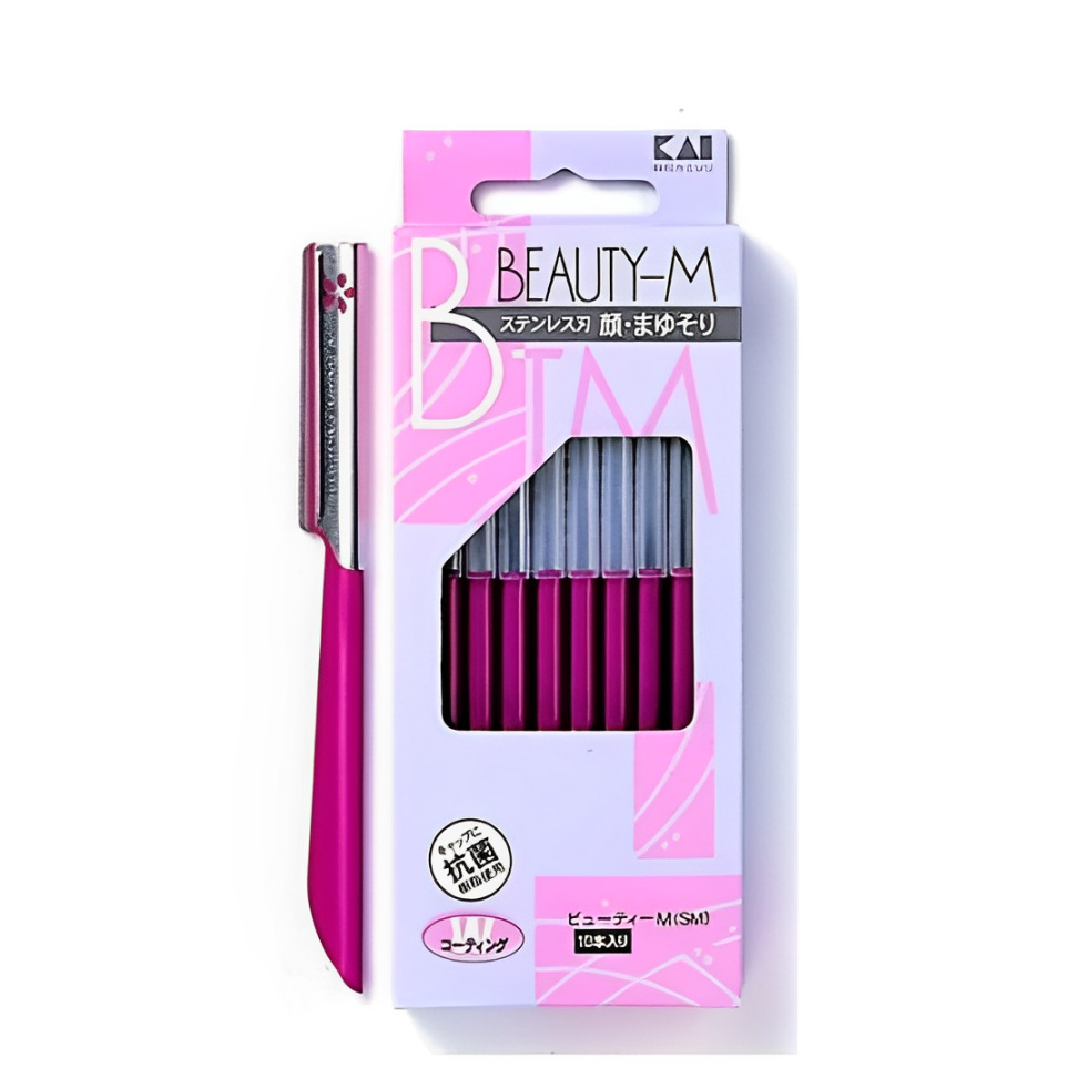 Hộp 10 Dao Cạo Lông Mày KAI Beauty Razor Nhật Bản