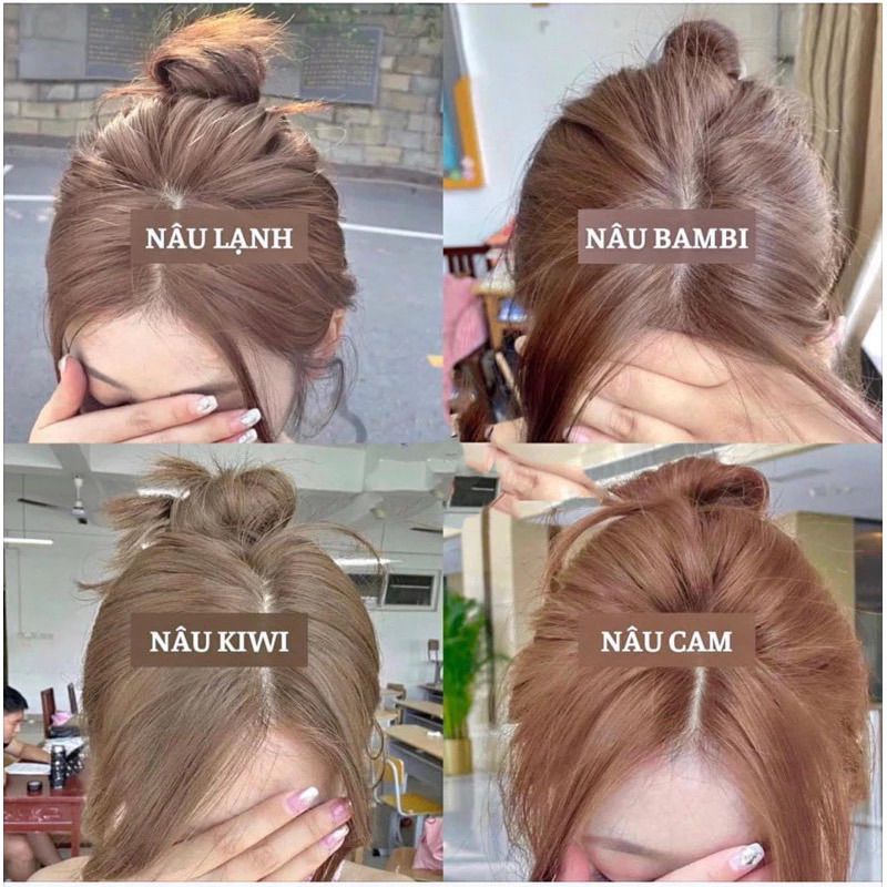 [Màu Tóc Hot ]Kem nhuộm tóc màu thời trang, Kem nhuộm tóc siêu dưỡng tại nhà tặng kèm oxy và găng tay