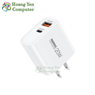 Cốc Sạc Nhanh PD 20W Remax RP-U120 2 Cổng Sạc (Cổng USB + Cổng Type C) - BH 12 Tháng Chính Hãng - Hoàng Yến Computer