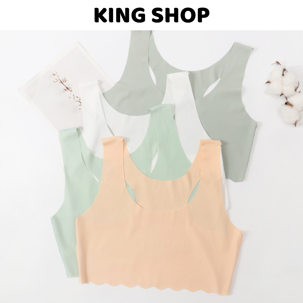 Set 4 Áo Lá Su Cho Bé Gái Chống Hằn(Size 30-53Kg), Áo Lót Mềm Thoáng Khí Co Giãn Tốt King Shop B-667