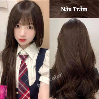 [Màu Tóc Hot ]Kem nhuộm tóc màu thời trang, Kem nhuộm tóc siêu dưỡng tại nhà tặng kèm oxy và găng tay
