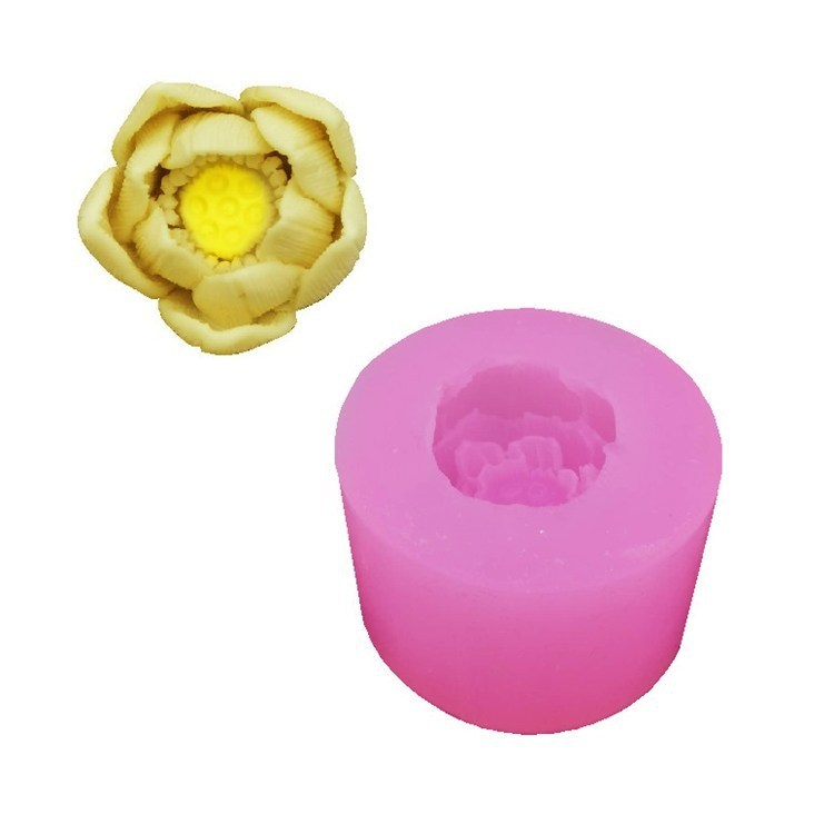 Khuôn silicon hoa sen thái 1901 size nhỏ làm rau câu, thạch cao, socola, nến thơm