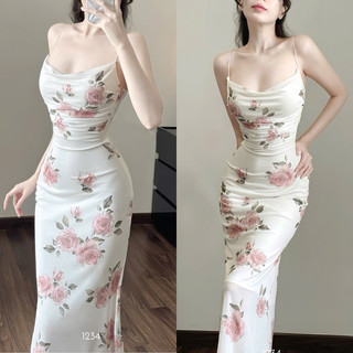 (HÀNG SẴN) Đầm body thun lưới đuôi cá