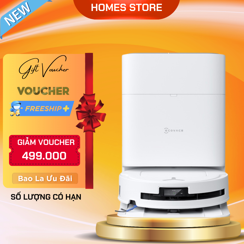 [Hỏa Tốc] Ecovacs T80 Omni Lực Hút 18.000 Pa Lau Roller, Robot Hút Bụi Lau Nhà Tự Động Xả Rác A12