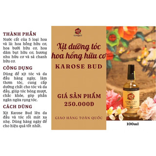 [kèm quà tặng]Xịt dưỡng tóc KAROSE BUD 100ml, Mềm Tóc, Chống Rụng