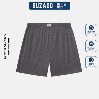 Quần Đùi Ngủ Nam GUZADO, Chất Cotton Thoáng Mát Mềm Mịn Thoải Mái, Cạp Chun Nhẹ Không Hằn Da GDN01