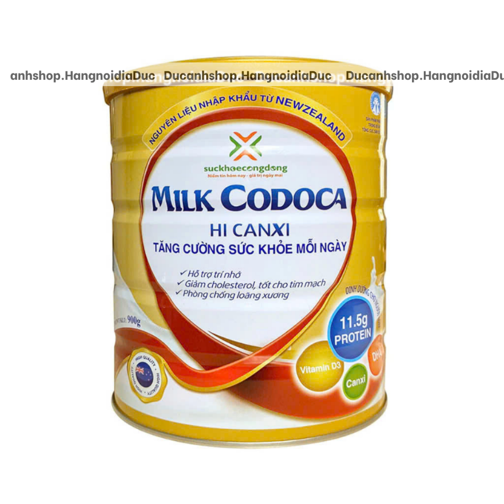Sữa Canxi Milk Codoca Hi Canxi 900g vị vani thơm ngon dễ uống