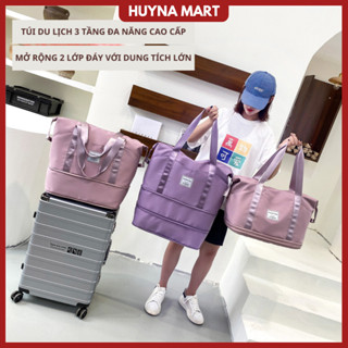 Túi du lịch 1 tầng, 2 tầng, 3 tầng đa năng, túi xách cỡ lớn chống thấm, vải Oxford bền bỉ, có cài vali tiện lợi TX01