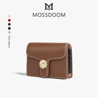 MOSSDOOM Bria Wallet Ví đựng nhiều thẻ đơn giản màu trơn dành cho nữ 
