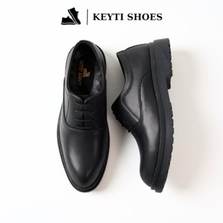 Giày công sở oxford da thời trang mũi nhọn đế cao su 2 tầng