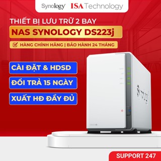  NAS Synology DS223J - Thiết bị lưu trữ mạng 2 bay ổ cứng chính hãng cho cá nhân và doanh nghiệp nhỏ 