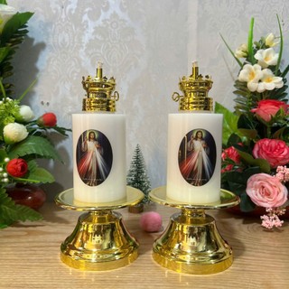 2 CÂY ĐÈN ĐỐT DẦU -BÌNH DẦU -ĐÈN CÔNG GIÁO(NCDS-0006)