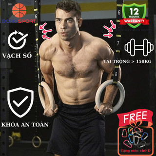  Vòng Treo Tập Gym Cleacco – Gymnastic Rings Có Vạch Đo Khóa Cài Chắc Dụng Cụ Tập Thể Lực Tại Nhà ,bảo hành chính hãng 