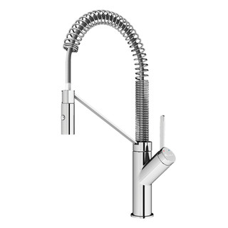 Vòi rửa bát dây rút Konox Gusta hợp kim đồng mạ PVD Chrome - Bảo hành 5 năm