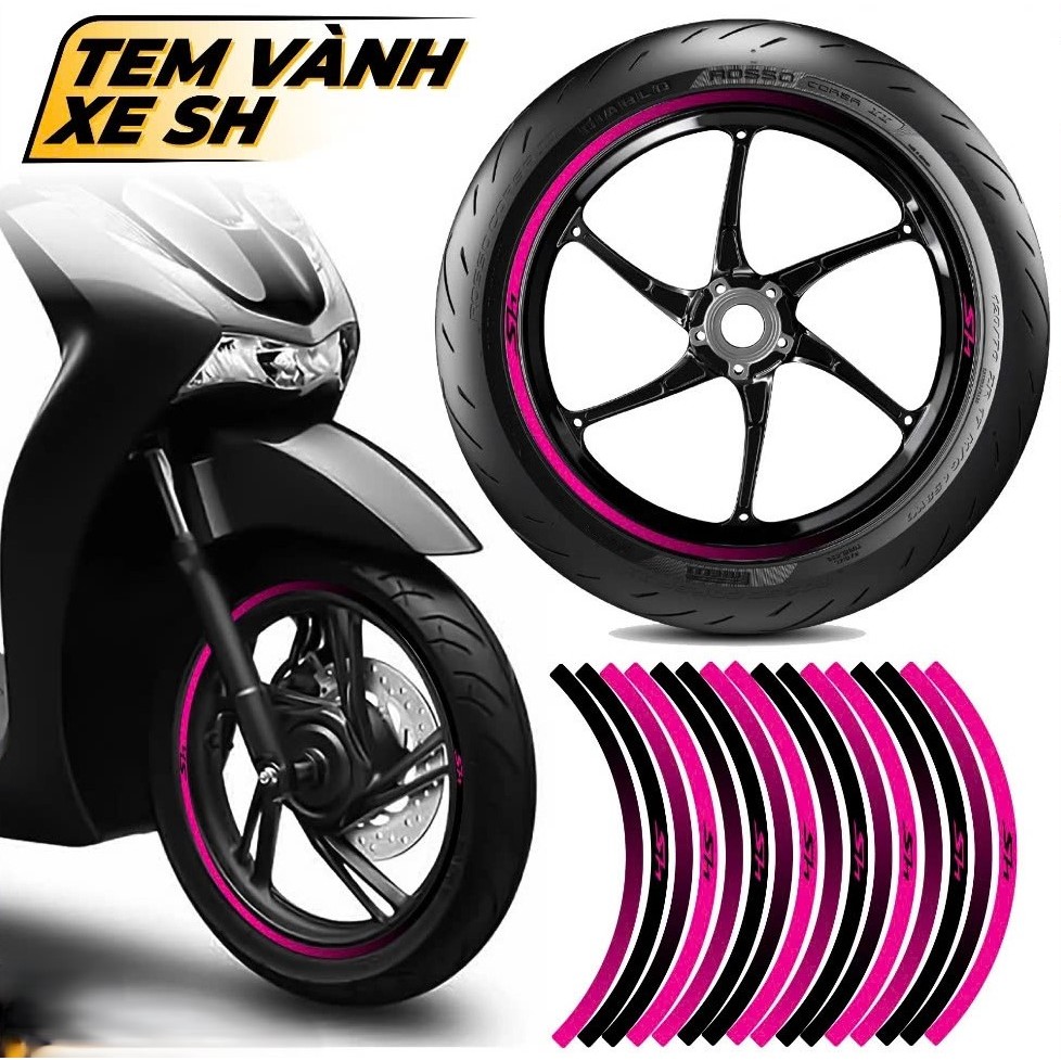 Tem Vành Phản Quang Dán Xe SH Decal Vành Mâm SH 150i 125i 350i 2022 2023 2021 2020 2019 2017