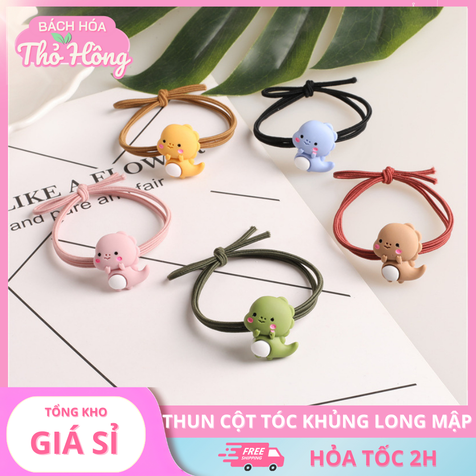 3 Thun Buộc Tóc Cột Tóc Khủng Long Mập