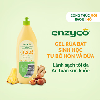  Gel Rửa Bát Tự Nhiên Chuyên Dùng Cho Máy ENZYCO 850ML - Chiết Xuất Bồ hòn và Enzyme Dứa 