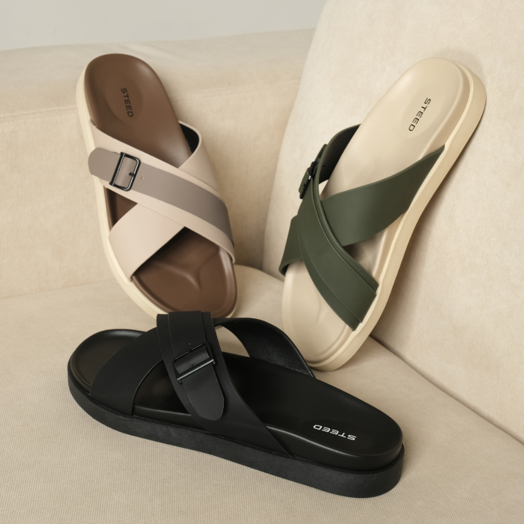 Dép Sandal Nam X Slide Chất Liệu Da Micro Fiber Chống Nước  - Thương Hiệu Steeler