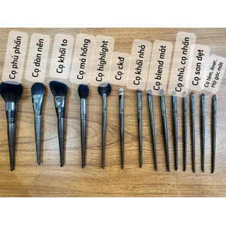  Bộ cọ 14 cây lông thú mềm gồm túi đựng phù hợp makeup cá nhân 
