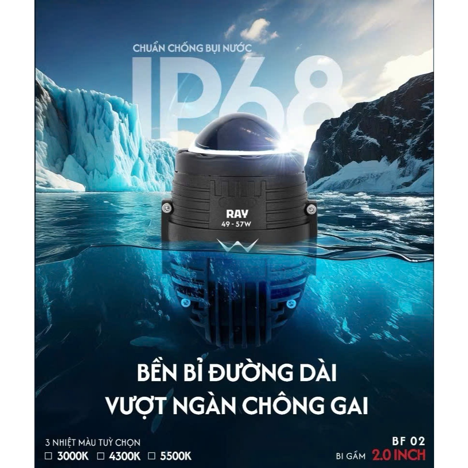 BI GẦM Ô TÔ 2.0 RAY BULBTEK – MANG ÁNH SÁNG TỐI ƯU "BẢO HÀNH 3 NĂM"