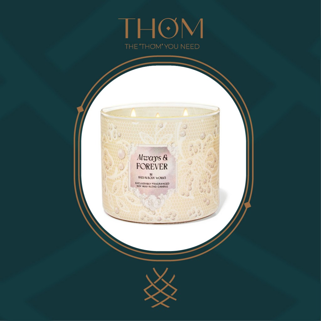 ALWAYS & FOREVER | Sản Phẩm Tắm Dưỡng Xịt Thơm Nến Thơm Phòng 1 Bấc 3 Bấc Scented Candle