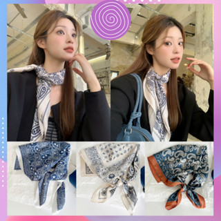 P3 [70x70cm] Khăn lụa Bandana vuông choàng cổ trùm đầu đi biển buộc tóc