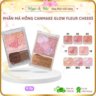 Phấn má hồng Canmake Glow Fleur Cheeks Nhật Bản, có nhũ - 6.3g