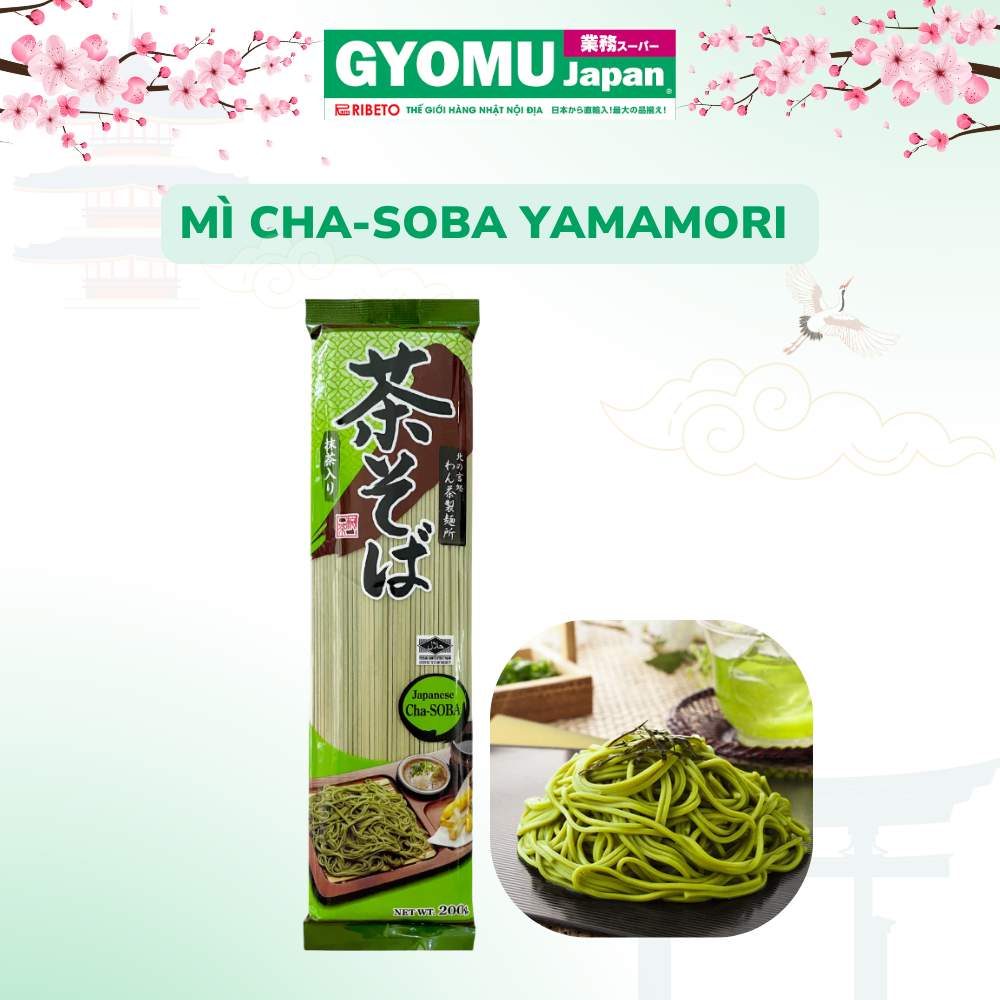 Mì Cha-Soba (Yamamori) 200g - Mì Soba Nhật Bản