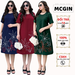 [DAM-CG027] Đầm Trung Niên Sang Trọng| Thời Trang Cổ Điển| Phù Hợp Với Mọi Dịp|  Chất Liệu Cao Cấp| Thiết Kế Áo Đơn Giản