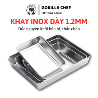 Khay inox đựng thức ăn loại dày 1.2mm Gorilla Chef dung tích lớn hơn 20% so với khay thông thường