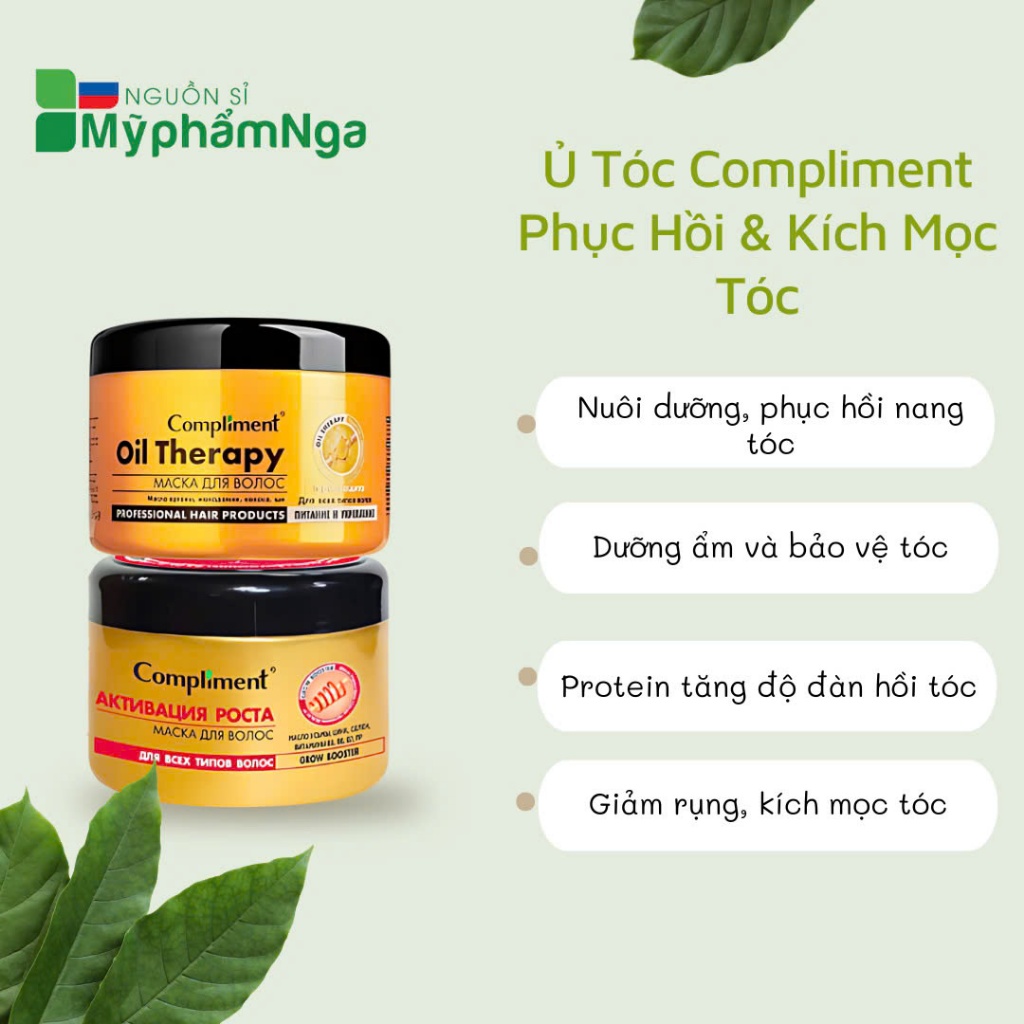Ủ Tóc Compliment Oil Therapy & Grow Booster Macka