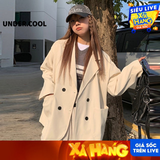 Áo Blazer Nữ UNDERCOOL Tay Trơn Form Rộng Trẻ Trung - Áo vest khoác ngoài 1 lớp - av02