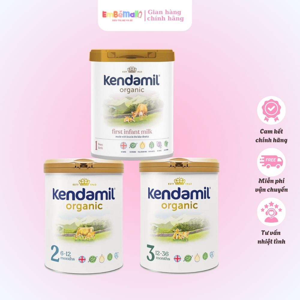 Sữa Kendamil nguyên kem Organic số 1,2,3