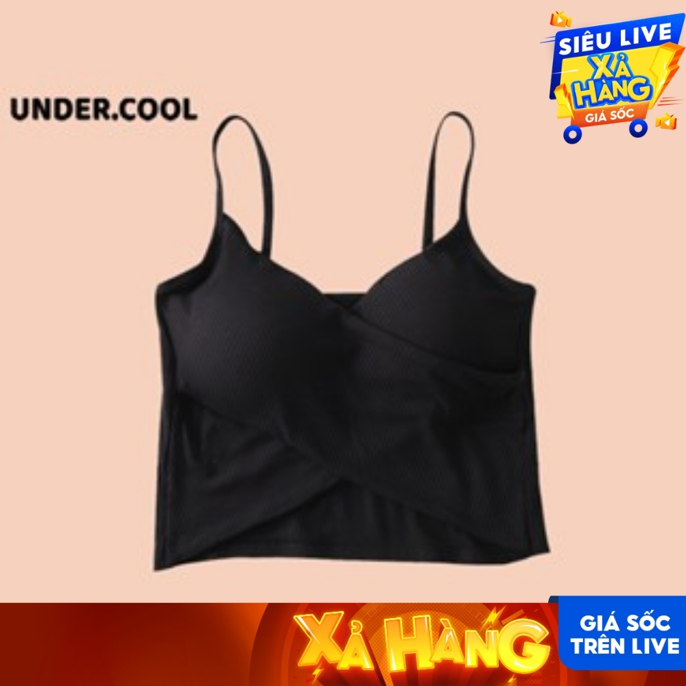 Áo Bra UNDERCOOL Cotton Thoáng Mát May Chéo Có Đệm Ngực AB03