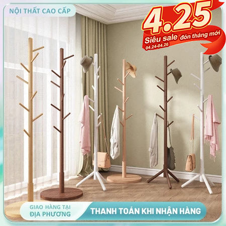 Cây Treo Quần Áo Cây Treo Đế Tròn 3 Chân 8, 9 và 10 nhánh cây móc đồ Giá Treo Đứng Decor Phòng