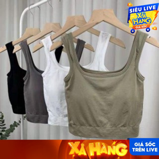 Áo Bra UNDERCOOL Cotton Dáng Lửng Hai Dây Hở Lưng Không Gọng AB16