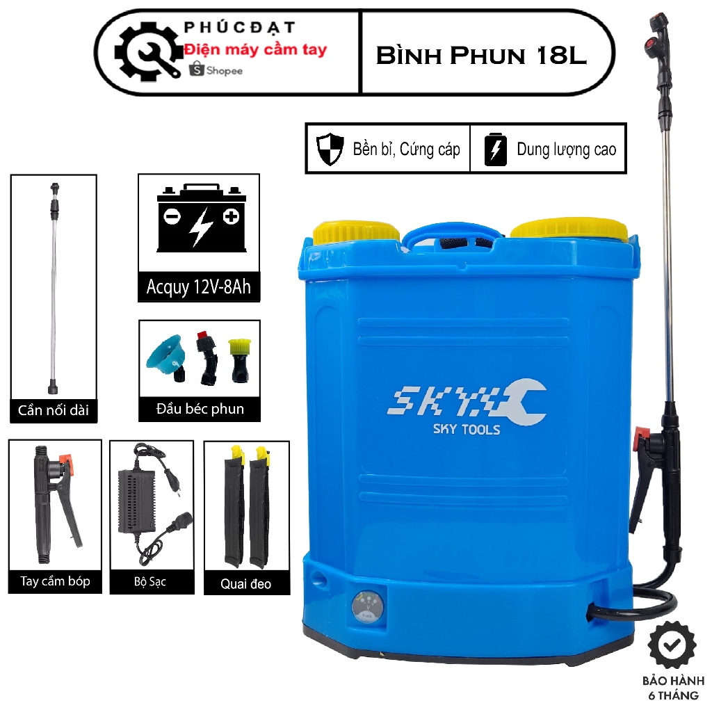 Bình Phun, Xịt Điện Chính Hãng Các Mã Từ 14-20L, Sử Dụng Phun, Xịt, Tưới Cây, TẶNG FULL PHỤ KIỆN [ BẢO HÀNH 6 THÁNG ]