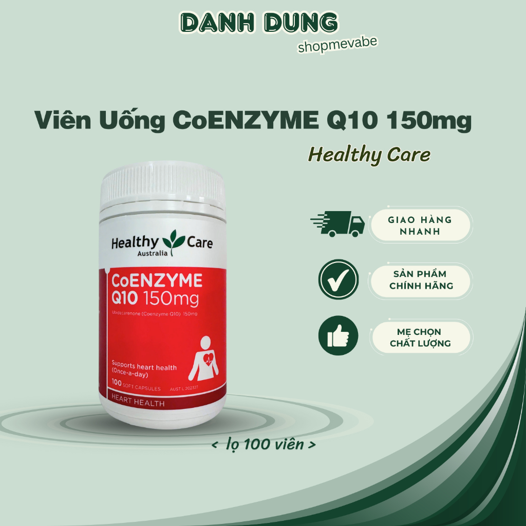 TPBS Bổ tim Coenzyme Q10 150mg Healthy Care Úc 100 viên