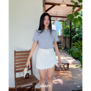 Quần váy nữ ngắn basic vạt đắp URATV