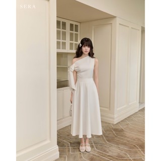  SERA - Set áo lệch vai thắt nơ và chân váy dáng dài Assa 