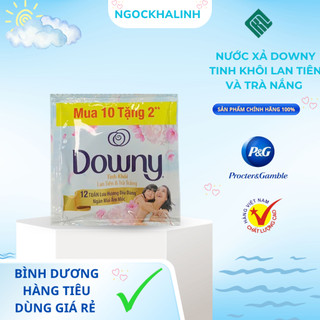  Nước Xả Vải Downy Tinh Khôi Lan Tiên Và Trà Nắng Gói 18ml  1 dây 10 gói  