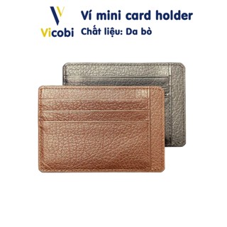 Ví đựng thẻ da bò mini card holder Buren Vicobi M2, bóp nhỏ gọn