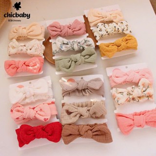 Set 3 băng đô vải Chic Baby BD174 bé gái dưới 3 tuổi